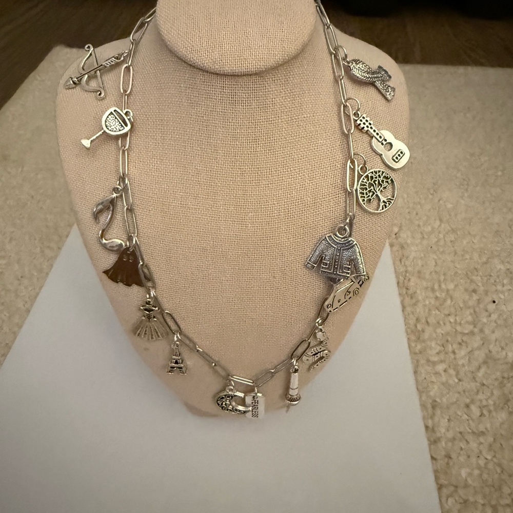 SilverTaylor Swift theme  Charm Necklace